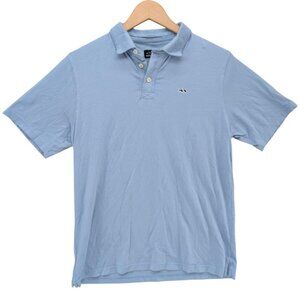 Fish Hippie Polo Shirt Boys Light Blue Short Sleeve Pima Cotton Stretch Size L